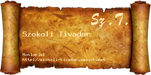 Szokoli Tivadar névjegykártya